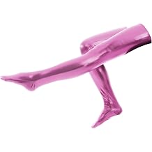Aniler Mens and Womens 24/28/31/35 Inch Wet Look Thigh Party Tights Stockings Shiny Metallic Skintight Costumes Stockings