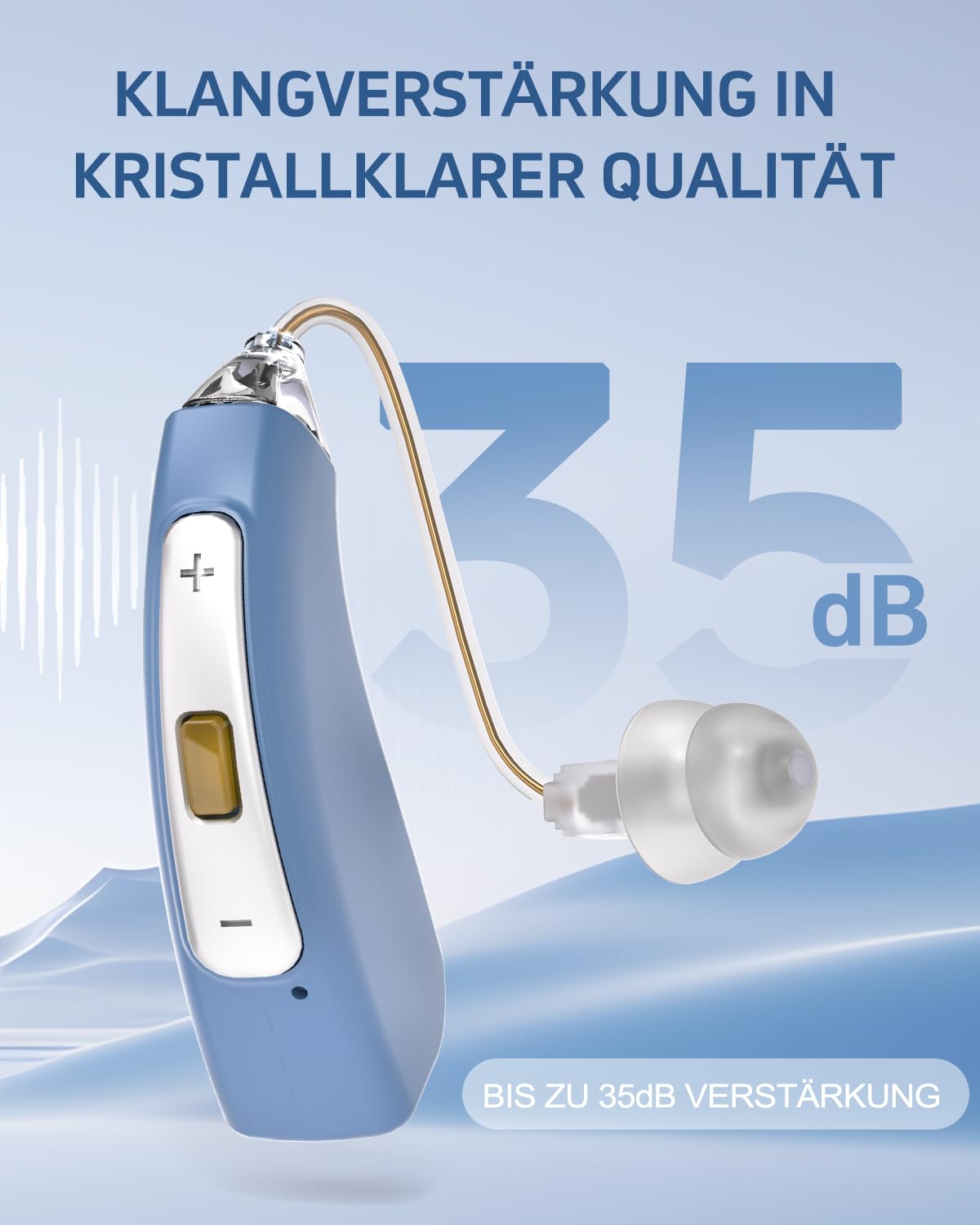 Dispositivo audio ricaricabile con filtro antirumore – 30 ore di autonomia – Dispositivo audio discreto per anziani – Facile da usare