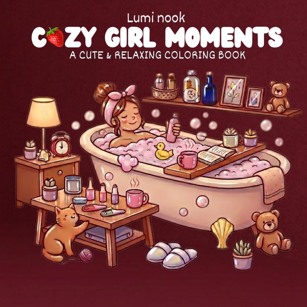 Cozy Girl Moments: A Cute & Relaxing Coloring Book