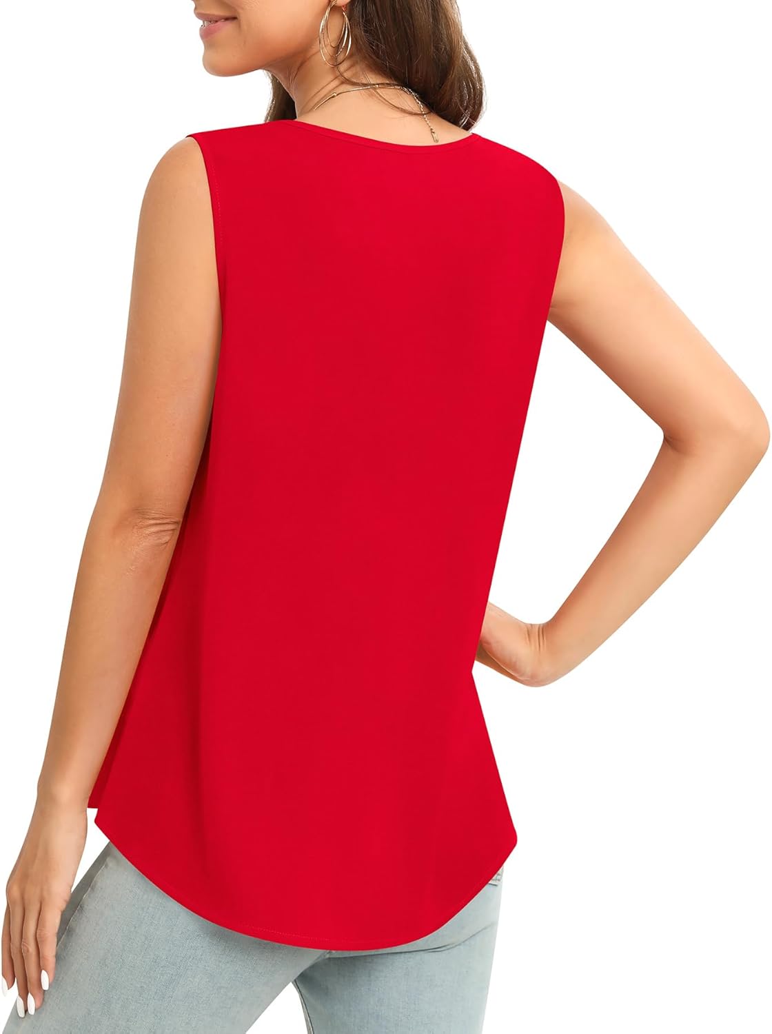 Women's Sleeveless Chiffon Tank Top Business Casual Blouse Tunic Top - Image 5