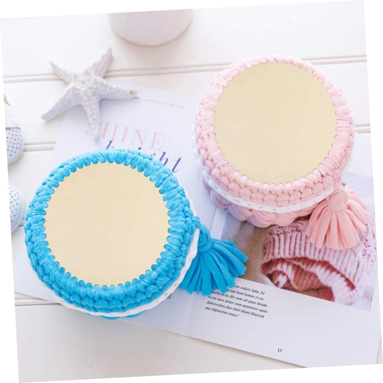 Anneome 2pcs Wooden for DIY Crochet Basket Woven Bag Bottom Moses Basket Base Making Supplies
