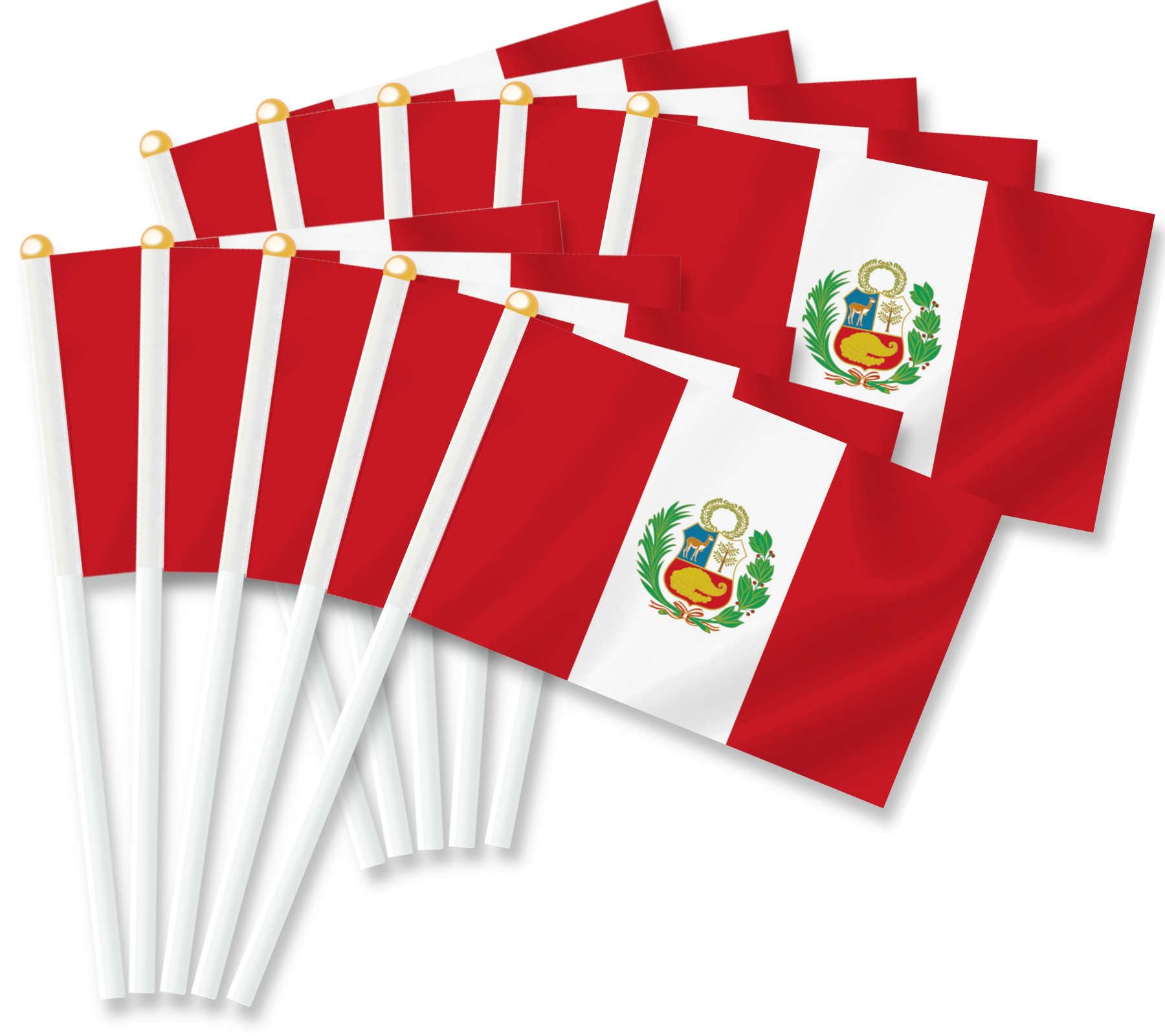 Amazon.com : 25 PCS Peru Handheld Small Flag, Peruvian Hand