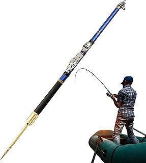 Caña telescópica, Caña telescópica | Cañas de pescar para adultos Aparejo de pesca portátil,Caña de hielo compacta varilla telescópica para agua dulce de agua salada