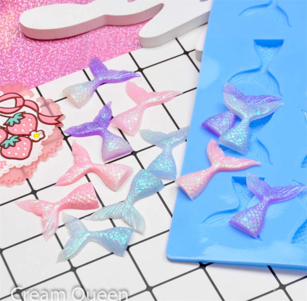 Stampo Per Fondente Sirena In Silicone 3D, 3 Pezzi Con Cavalluccio Marino, Conchiglie E Corallo - Per Torte, Caramelle, Cioccolato E Gelatina - Jinsion