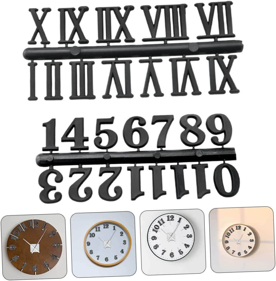 Image showing both Arabic and Roman numeral sets on their plastic sprues.