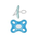 MAM Comfort Baby Pacifiers, Lightweight One-Piece Full Silicone Binky for Newborns 0-3 Months, BPA-Free Nipple, Easy to Clean Pacifier, Best for Breastfed Babies, with Sterilizer Case, 2 Count Binkies