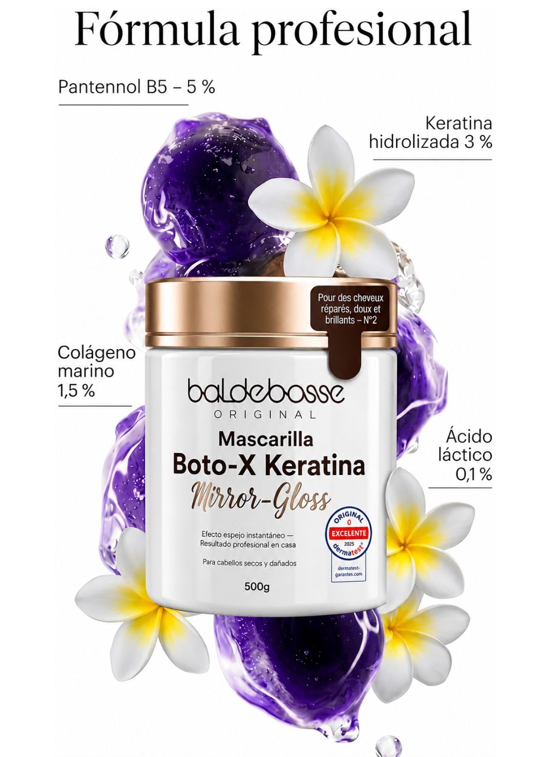 Boto-x Capilar Profesional con Queratina Brasileña y Colágeno Hidrolizado | Keratina para Alisar el Cabello | Tratamiento de Keratina para Cabello | Anti Frizz | Cabello Seco y Dañado