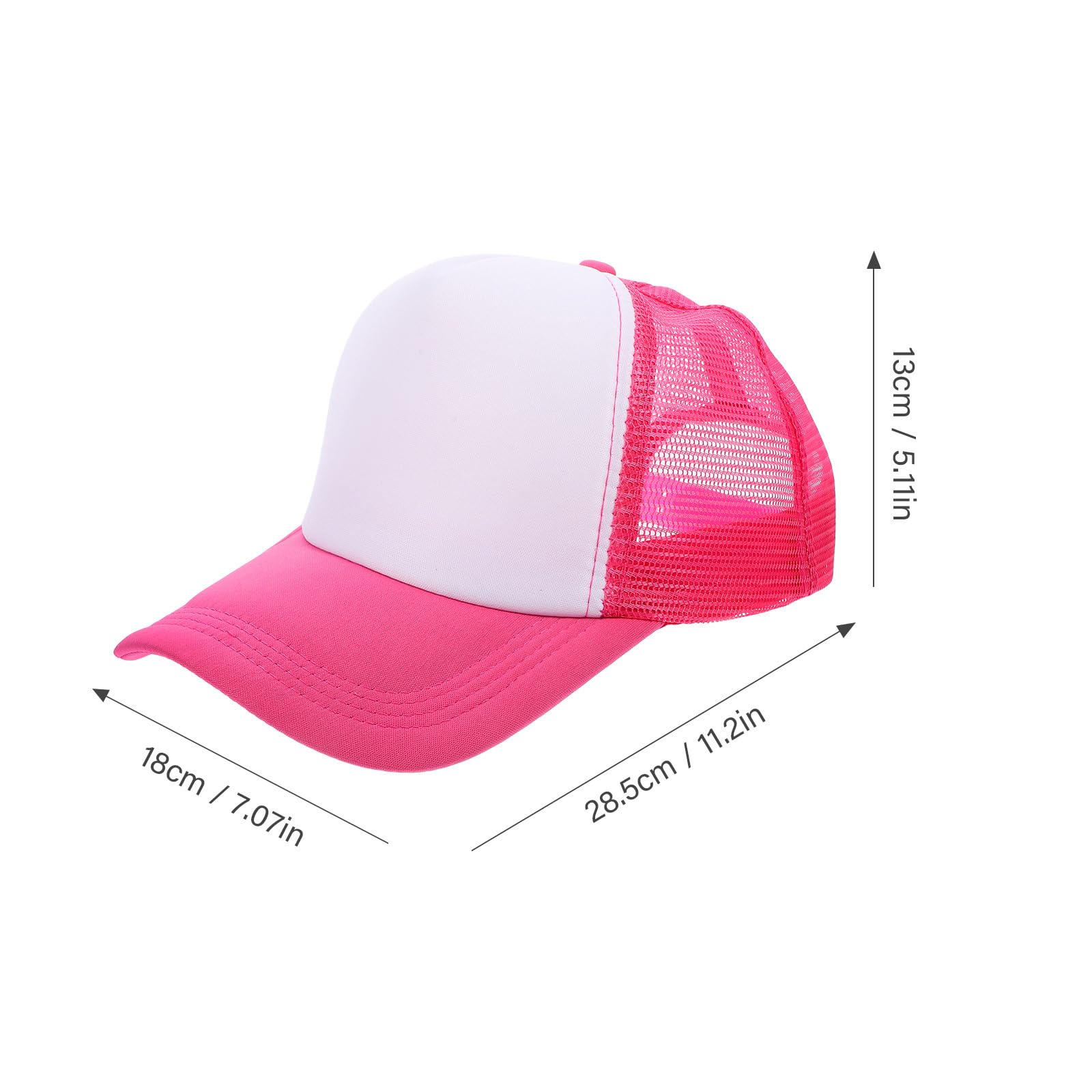 Teiliges Sublimations-Baseballcaps mit Mesh DIY Blanko Polyester Kappen Atmungsaktiv Leicht Individuell Bedruckbar Unisex für Sommer Outdoor Sport
