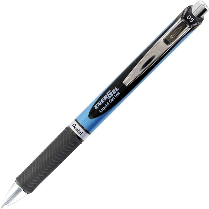 Pentel EnerGel RTX Bolígrafo Gel 0.5mm Tinta Negra Pack 5 miniatura 2