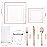 Festiva 350Pcs Rose Gold Plastic Plates - Clear Rose Gold Disposable Dinnerware Sets for 50Guests include 100 Plates 50 Cups 50Plastic Cutlery 50Napkins for Party&Wedding& Valentine\'s Day