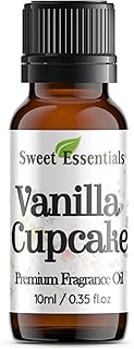 Vanilla Cupcake, 10ml (0.35fl oz) Premium Fragrance Oil, Aromatherapy, Diffuser, Crafts, Soap, Home Scents, Bath & Body, DIY Parfum and Much More. Versatile & Long-Lasting by Sweet Essentials