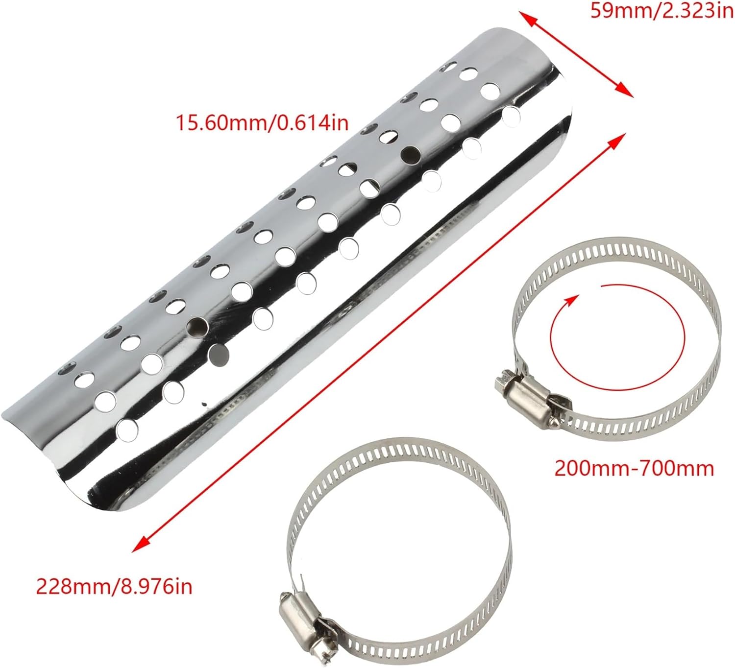 Universal Motorbike Exhaust Pipe Protector Heat Shield Cover Guard Pipe Anti-Scalding for Horse 400 Heat Shield Wraps