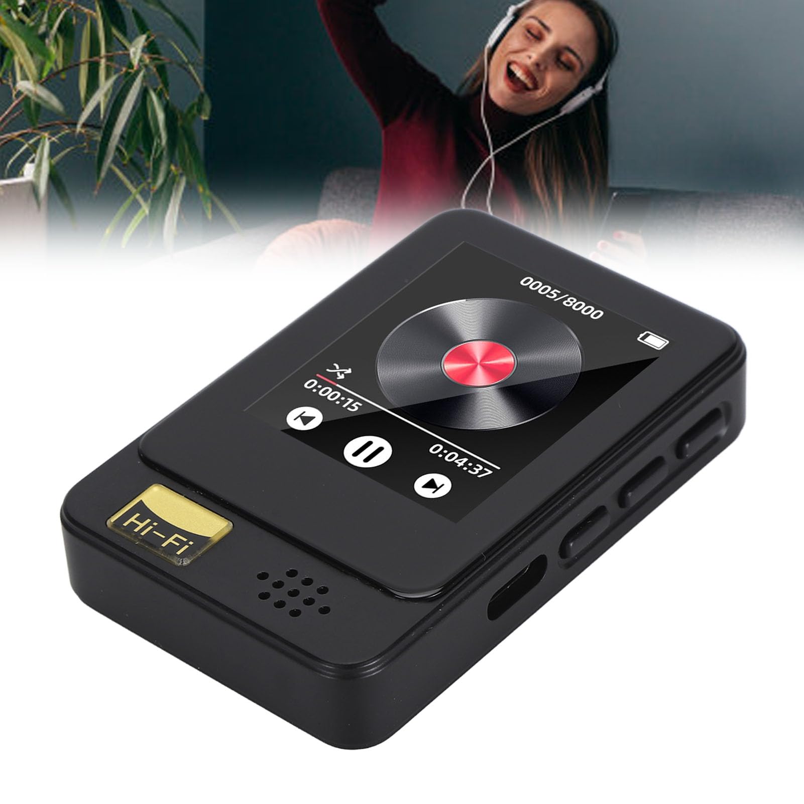 Odtwarzacz MP3, Odtwarzacz Muzyczny Odtwarzacz Muzyczny MP3 Ekran Dotykowy Bluetooth5.0 Odtwarzacz MP3 Przenośny Budzik HIFI Kalendarz nagrań Odtwarzacz Muzyczny do Pracy Sport