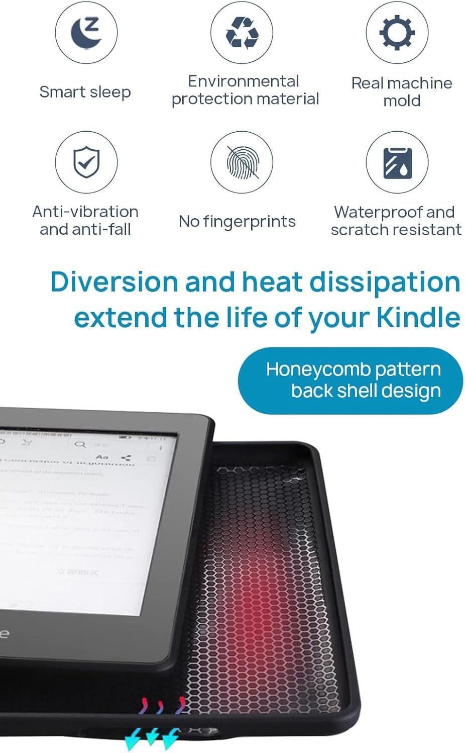 Case for 7-inch 12th Kindle Paperwhite, Signature Edition and Kindle Colorsoft. TPU Cover with Cloth Texture and Hand Belt, Double-Sided Magnetic Shell with Wake-up/Sleep Function(Black)