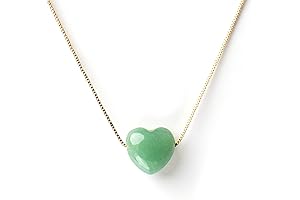 Luxurious Gemstone Heart Necklace: Timeless Elegance in Gold and Stainless Steel