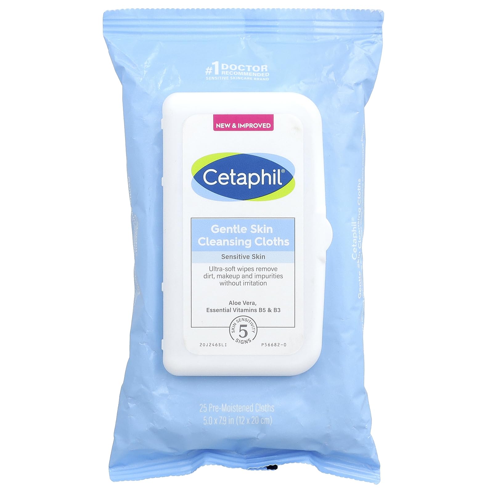 Cetaphil, Gentle Skin Sensitive Skin Cleansing Cloths, 25 Count