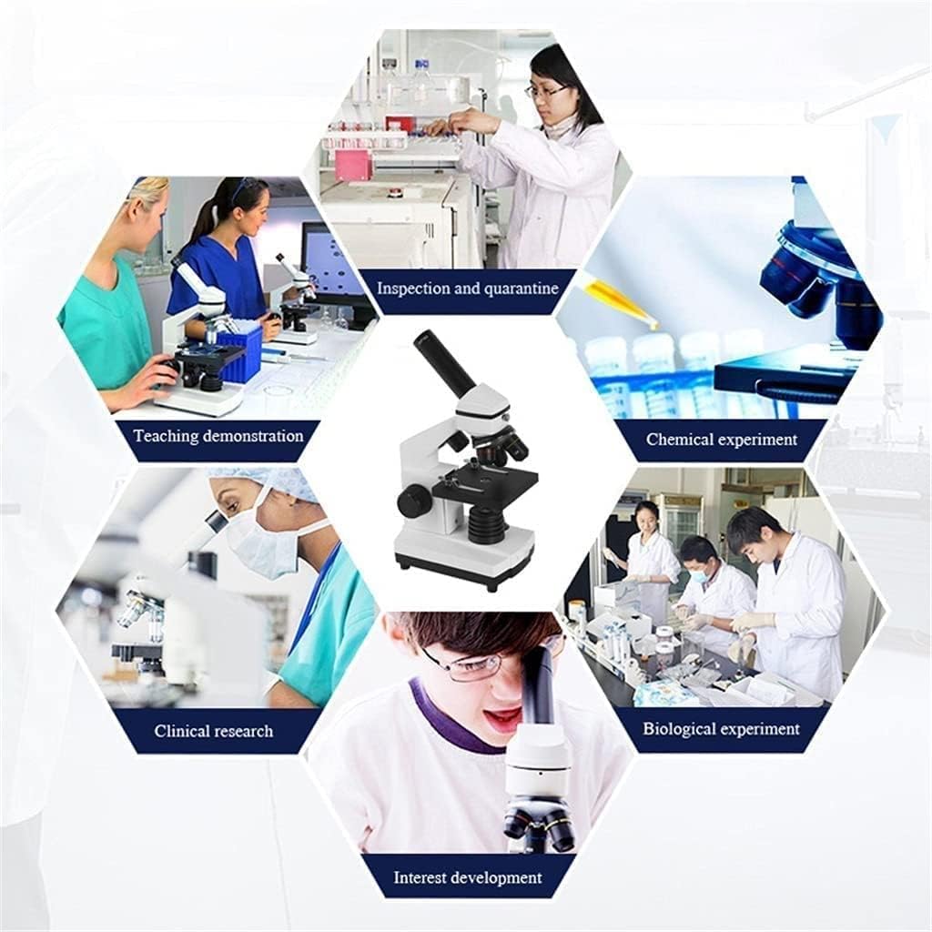 64X-640X Microscope with Mechanical Stage Slides for Science Education School Laboratory Gift Up/Down LED Monocular Microscope