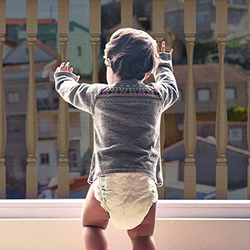 Image of Aixingyun Child Safety Net, Durable Banister Guards for Kids Safety for Indoor Stairs Rails Cribs Balcony, Easy to Install and Use for Kids Pets Toys Safety with More Ties (Black)