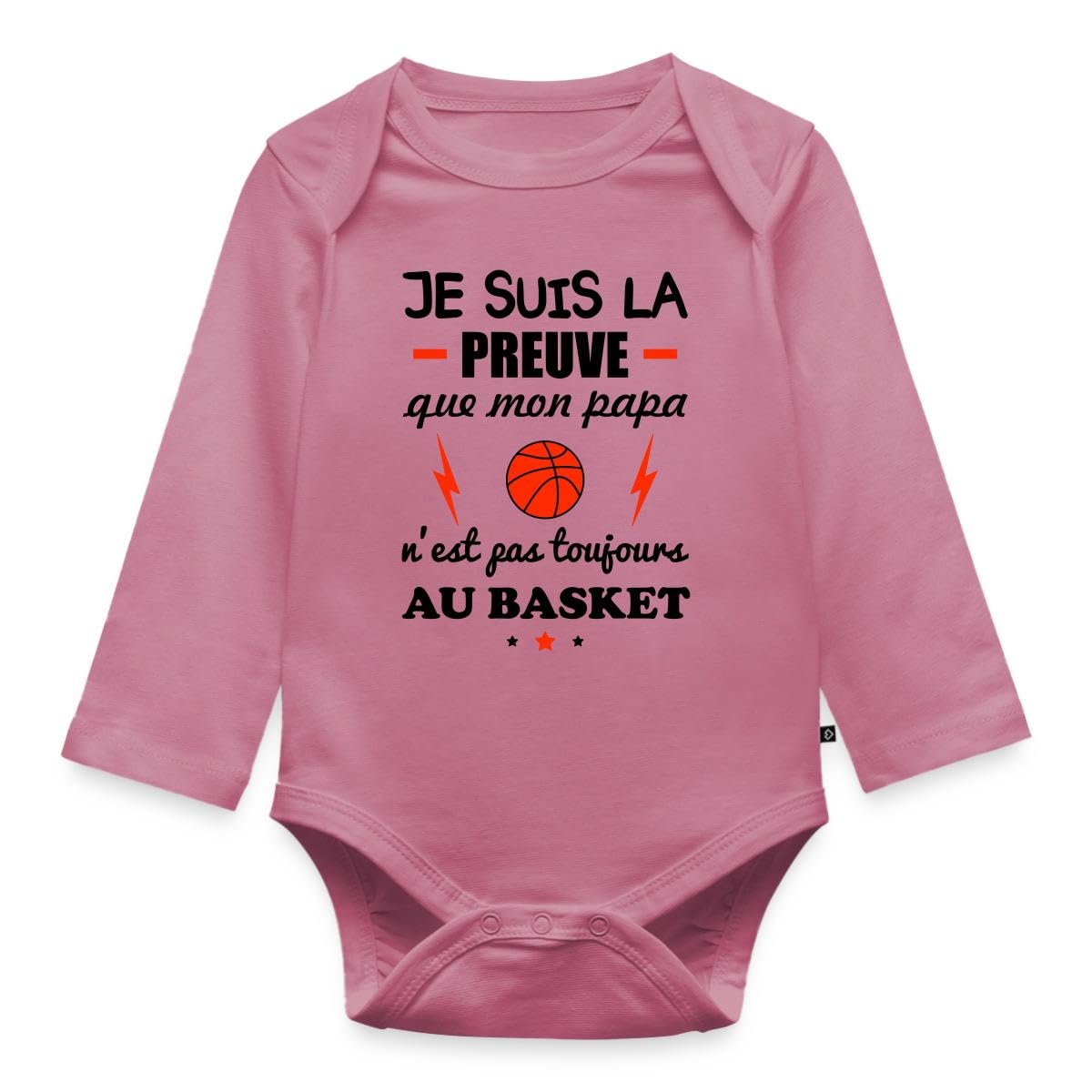 Body Bébé Bio Manches Longues Cadeau De Naissance Basketteur