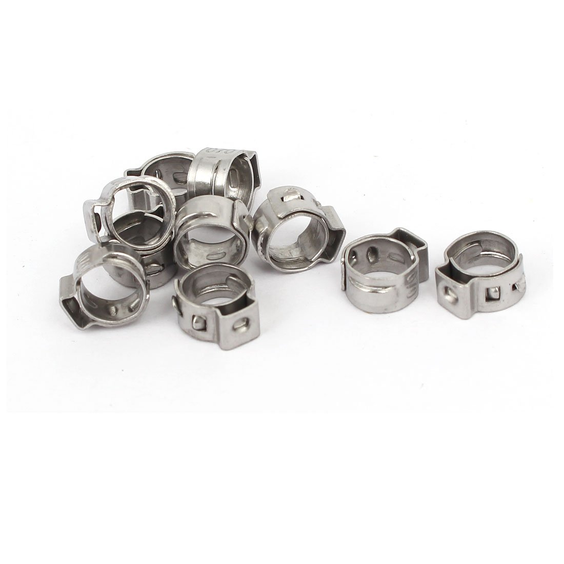 Aexit 5.8mm-7mm 304 Clamps Stainless Steel Adjustable Cable Pipe Tight Hose Strap Clamps Clamps 10pcs