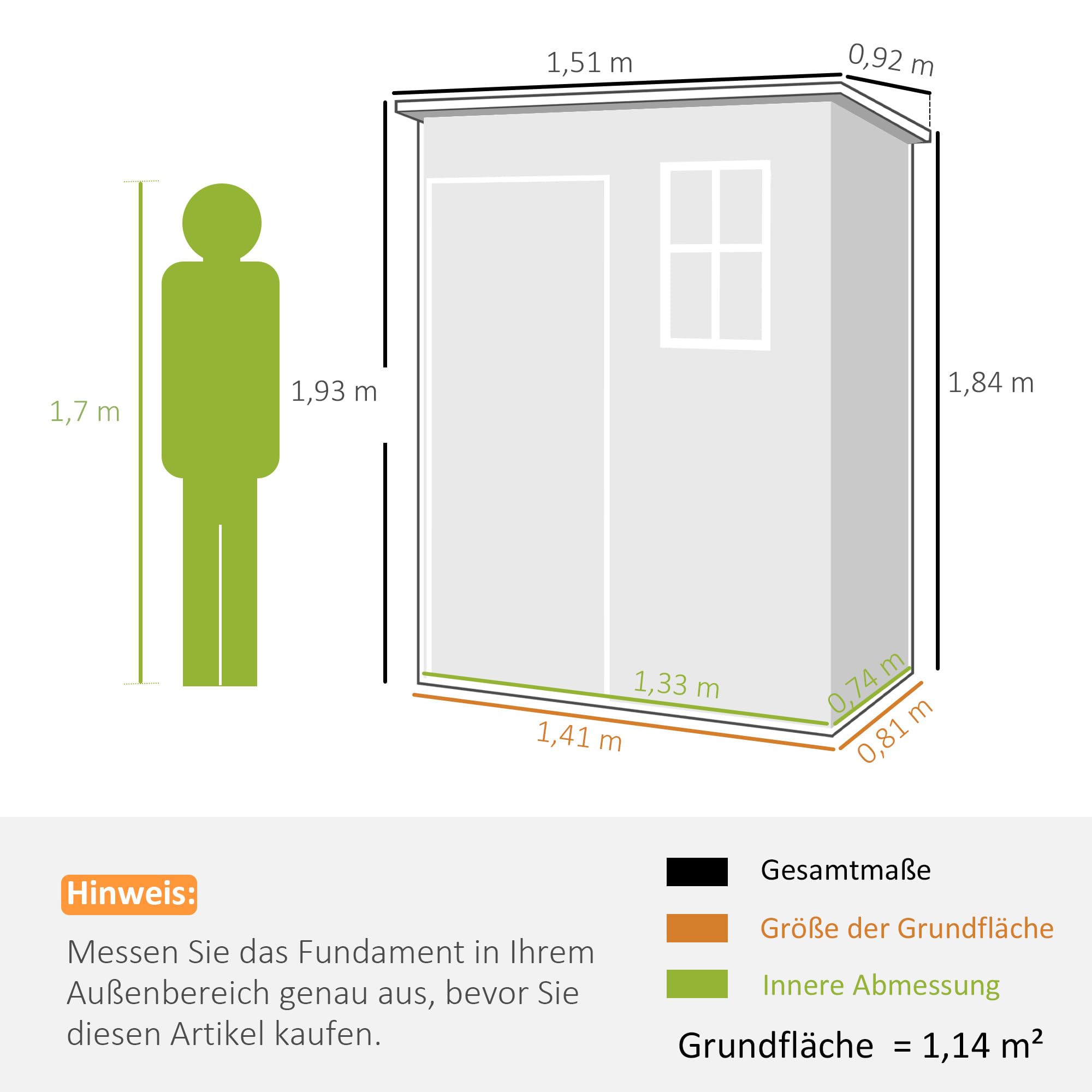 Outsunny Gerätehaus Kunststoff 1,14m² 151 x 92 x 193cm Geräteschuppen mit Pultdach Boden Fenster Abschließbarer Tür wetterfest Gartenhaus Outdoor Garten Schuppen für Hinterhof Grau | Mit Boden, Mit Fenster, Abschließbare Tür, Wetterfest, Geräteschuppen, G