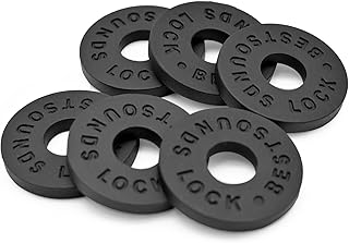 Guitar Strap Blocks, 6PCS Premium Silicone Safety Locks (O Black)
