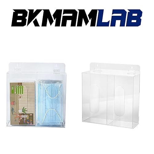 Miniatura 5 de Dispensador de guantes montado en la pared, dispensador de cubierta de zapatos de redecilla, soporte acrílico para guantera, transparente (para 2