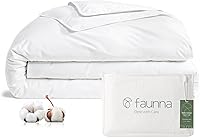 FAUNNA 100% Cotton Queen Duvet Cover - Hypoallergenic Bed Bug Proof, Microban Antimicrobial Zipper Protector for Fresh Sleep