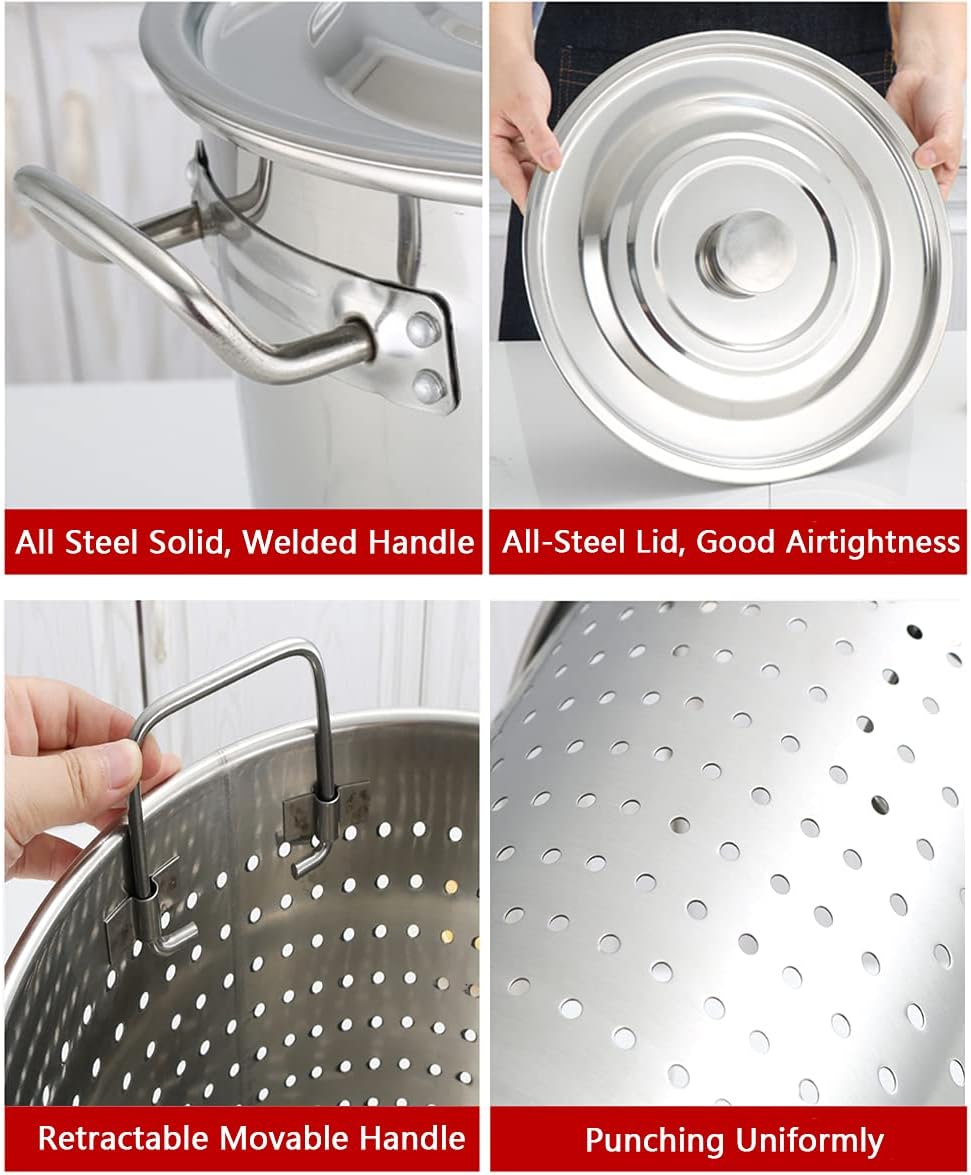 ふたとストレーナーバスケット付きの大型ヘビーデューティーストック