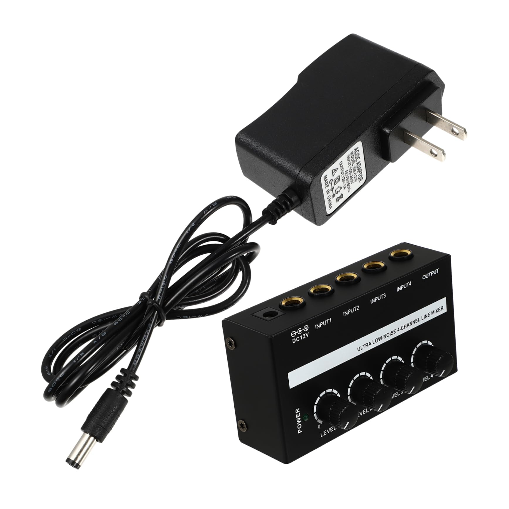 Sosoport Mini Audio Mixer Channels Portable Audio Mixing Console for Bars and Clubs Durable Construction with Power Adapter for Transmission