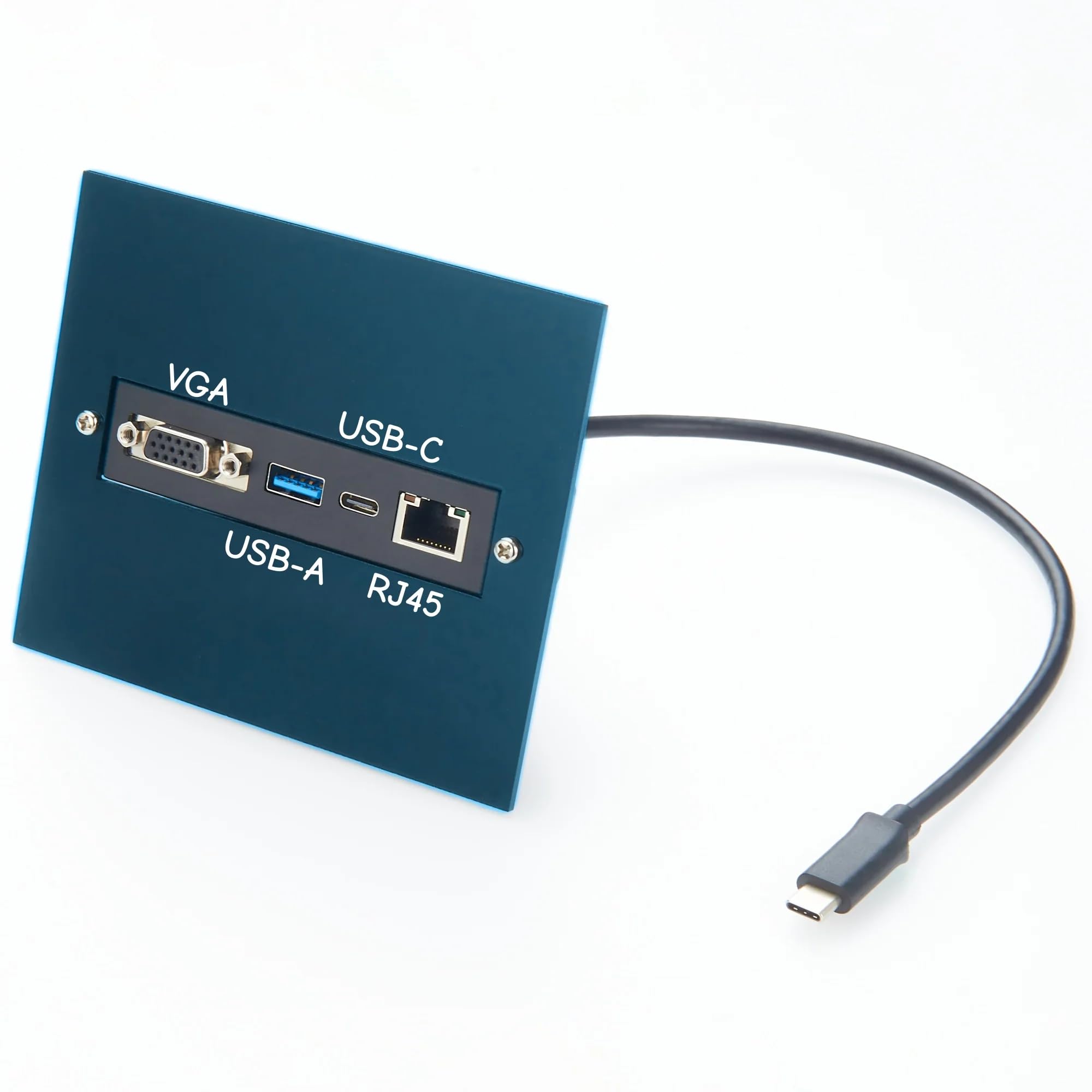 Hub multiport USB-C vers VGA USB-A USB-C RJ45 PCM-KW-567 (1,5 m)