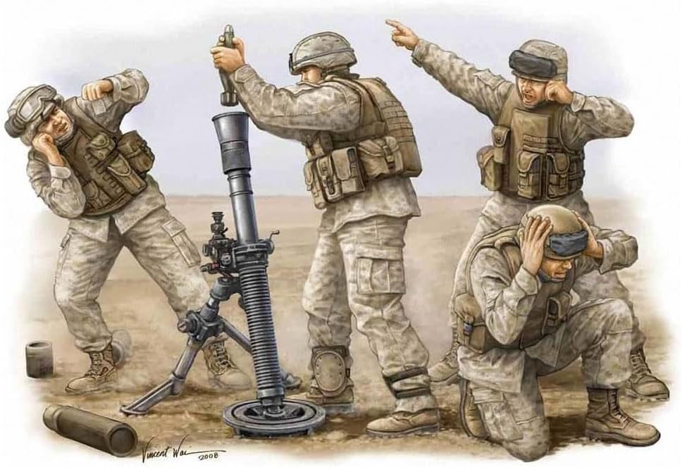 Trumpeter Modern US Marine M252 Team Figure Set, Scale 1/35, 4-Pack