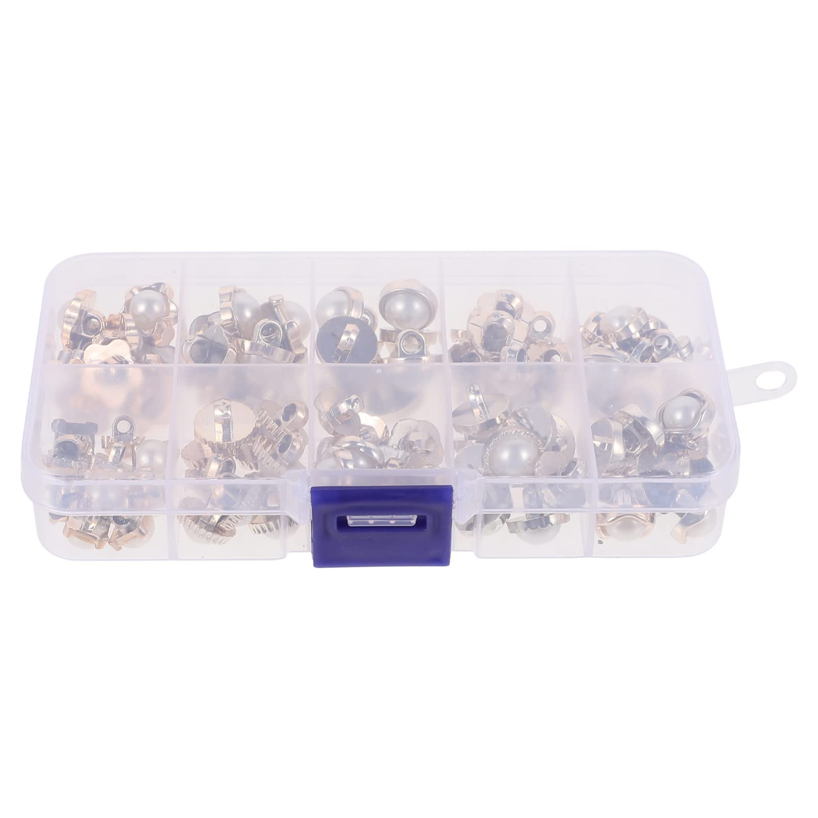Botones, botones redondos, botones de color, botones de broche, botones de costura, 100 botones de costura de perlas, botones de perlas surtidas, botones de perlas blancas de resina con accesorios de