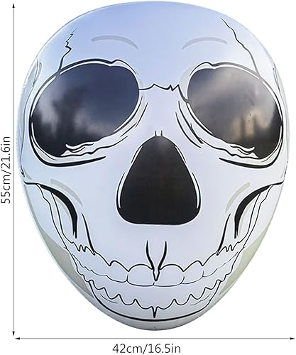 Miniatura 6 de Estatuas solares de jardín para decoración de Halloween, esqueleto humano inflable de Halloween de 21.6 pulgadas con control remoto alimentado por