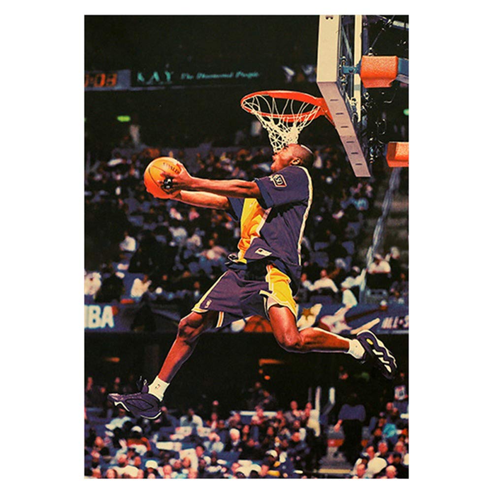Fuguan Kobe Poster, Paper Painting Pop Art Wall Decor Poster for Basketball Fans(50.535cm)