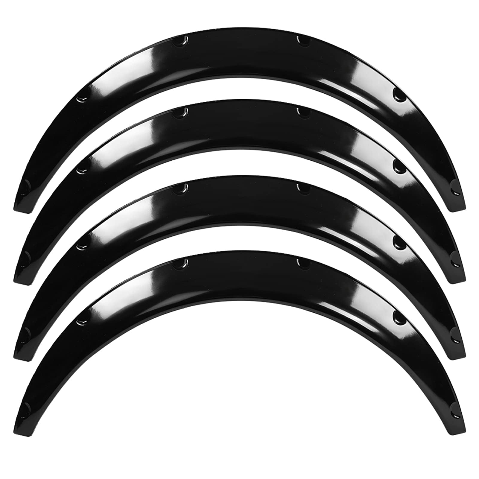 Guardabarros Delanteros y Traseros Flexibles para Coche, Guardabarros de Coche 4 Piezas de 90 mm / 3,5 Pulgadas, Rueda de Carrocería Arcos Universales Extra Anchos de Rueda