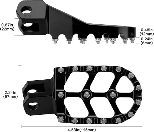 Miniatura 6 de LKV Estriberas de motocicleta para motocross, pedal compatible con SUZUKI DRZ400 DRZ400E DRZ400S DRZ400SM RM125 RM250 RM250Z RMX250