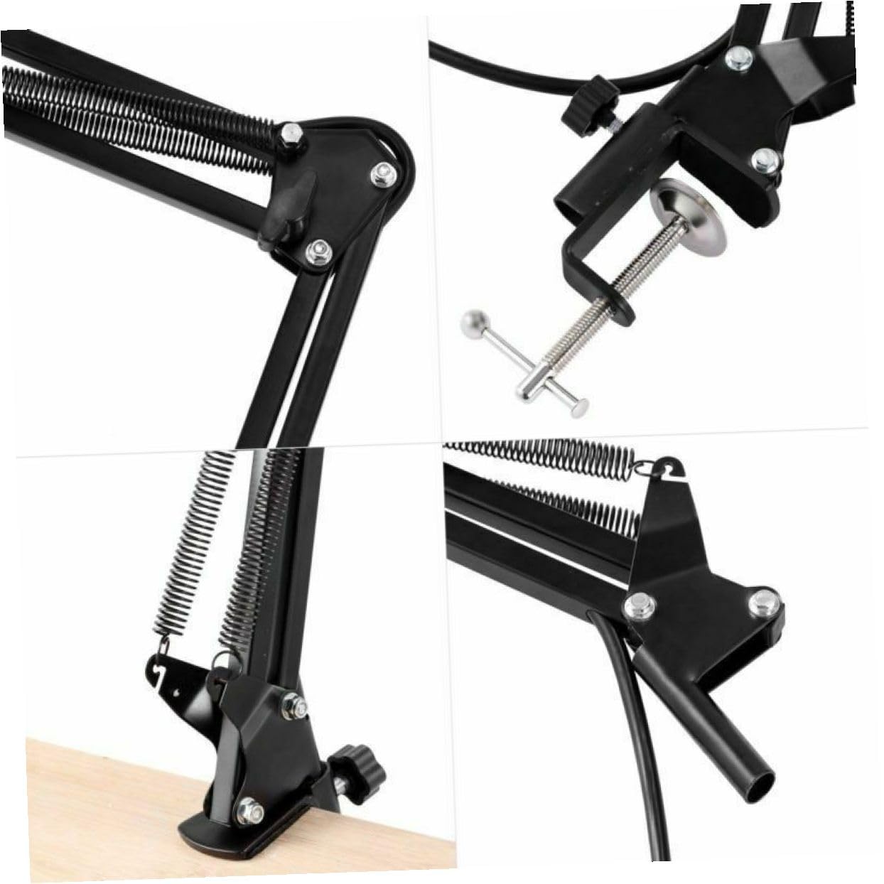 ifundom Kit de Micrófono Condensador y Filtro Antipop Bm-800 Negro con Soporte Metálico Alta Sensibilidad y Reducción de Ruido para Estudios de Grabación y Radiodifusión