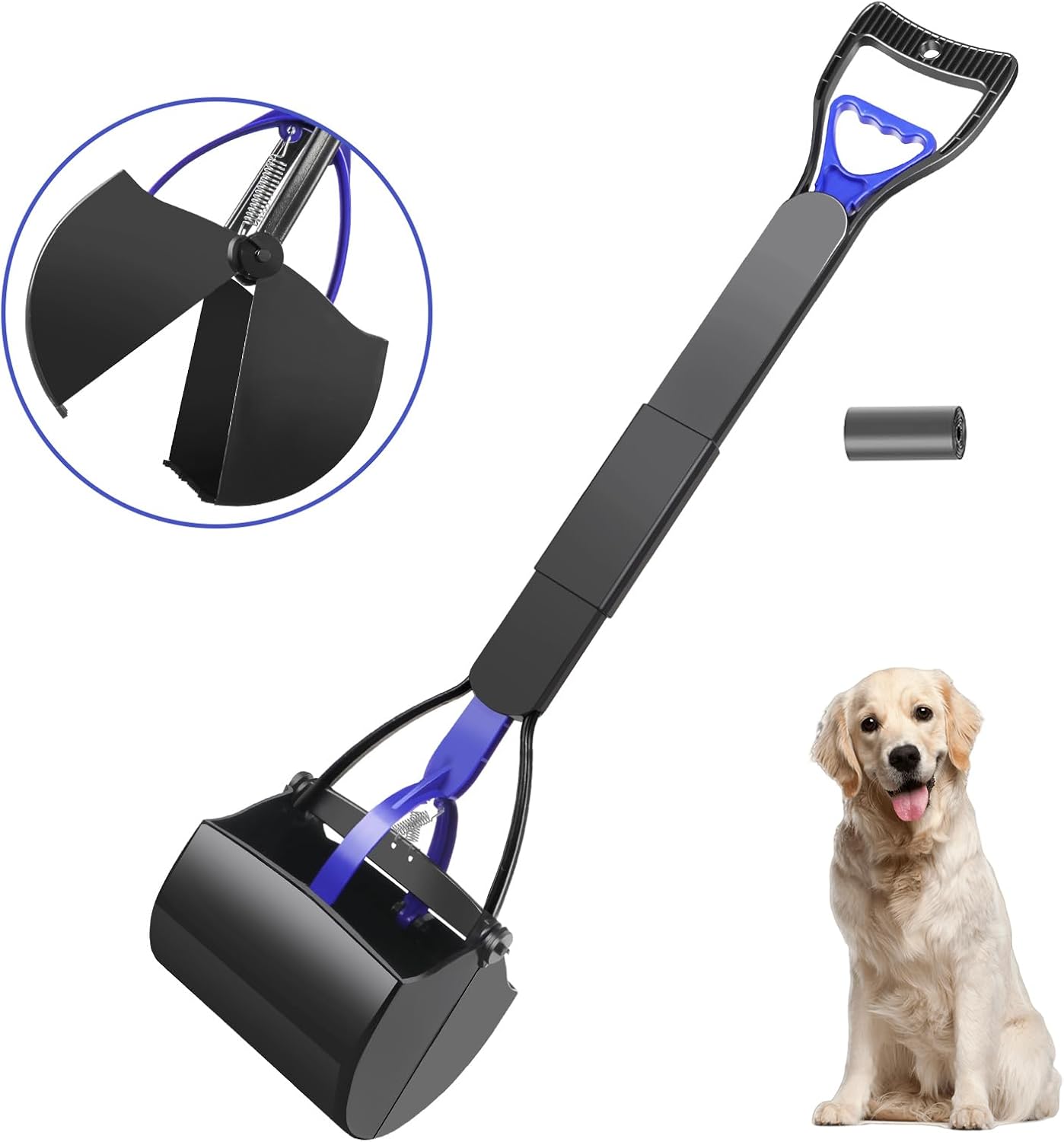 Shypet's 31.5" Long Handle Pooper Scooper with Bag Premium Materials