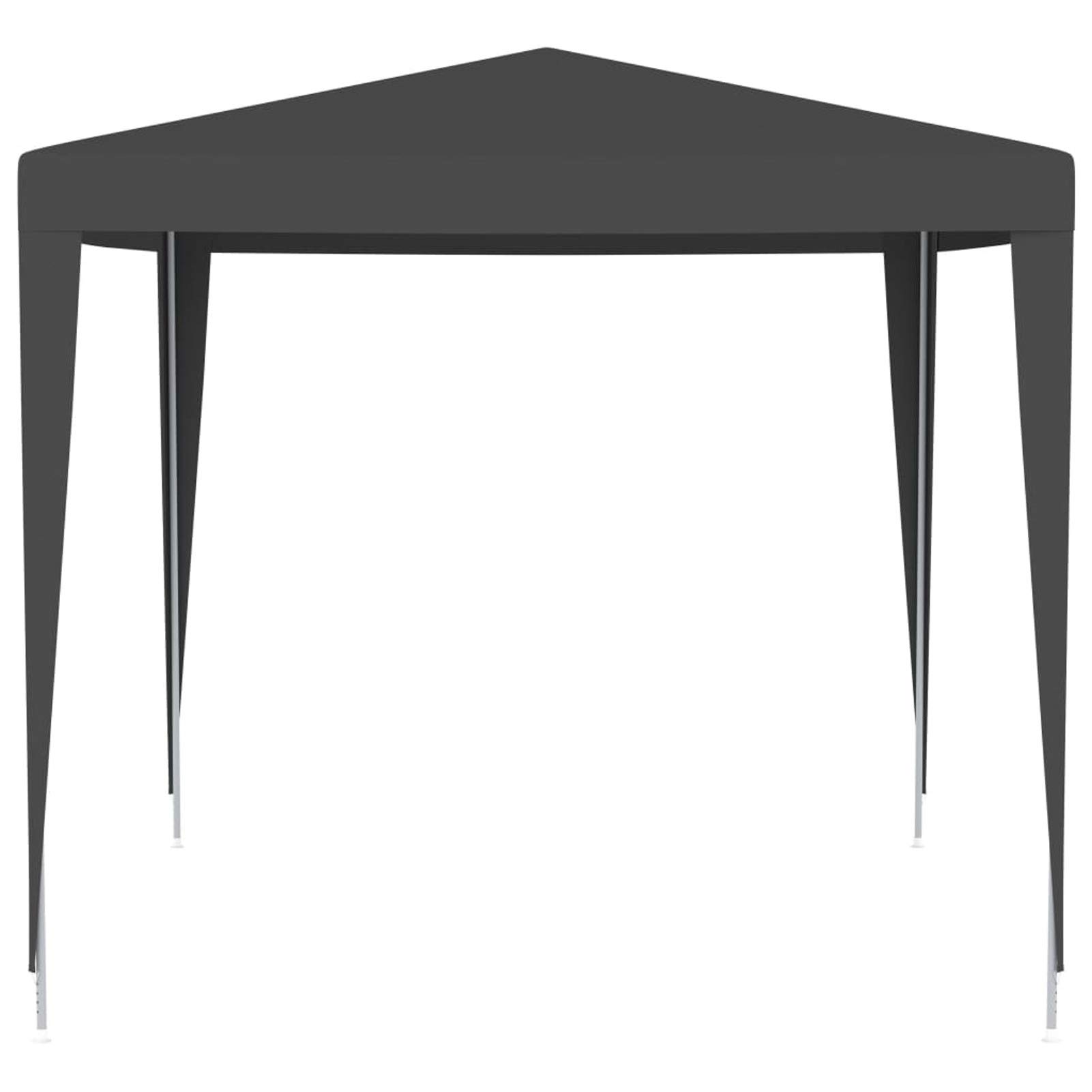 Professioneller Pavillon, 2,5 x 2,5 m, Anthrazit, 90 g/m², Pergola mit wasserdichter Plane und faltbarer Plane und rechteckigem Gestell aus Edelstahl mit hoher Dichte, für Garten und Erde