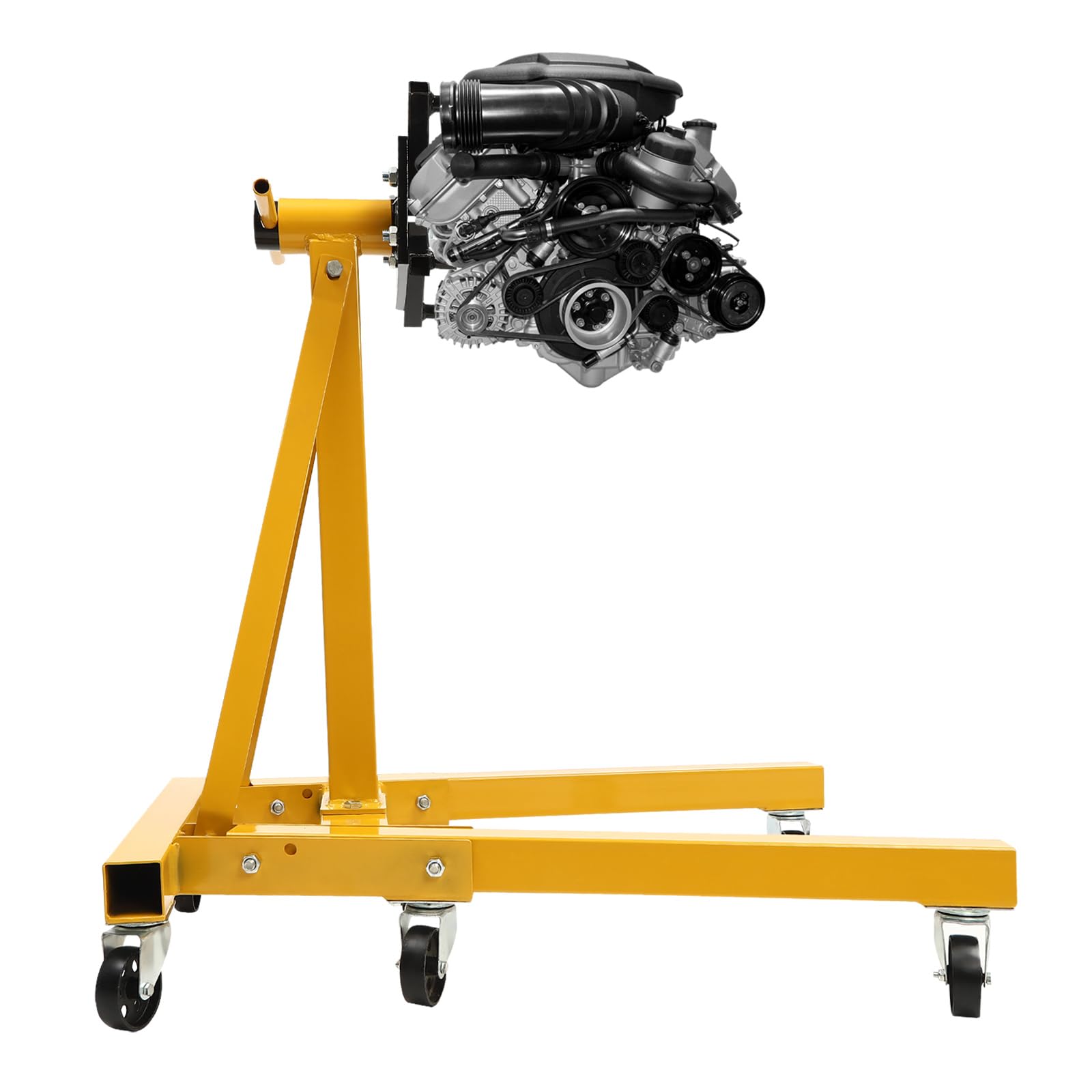 Grua Para Motores De Carro DNA Motoring Engine Motor Stand, 360 Degree Rotating, 1000Lb Capacity, 4 Casters, 4 Adjustable Arms Engine Test Stand