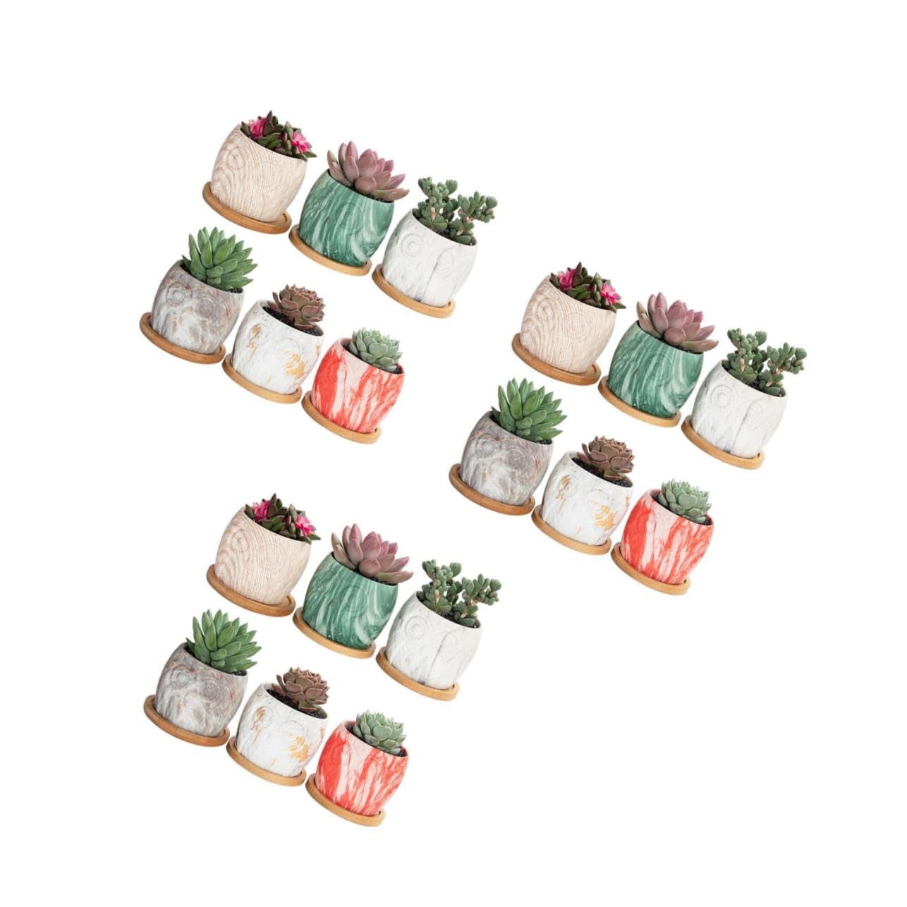 Pots de plantes en céramique HANABASS, design géométrique et finitions soignées
