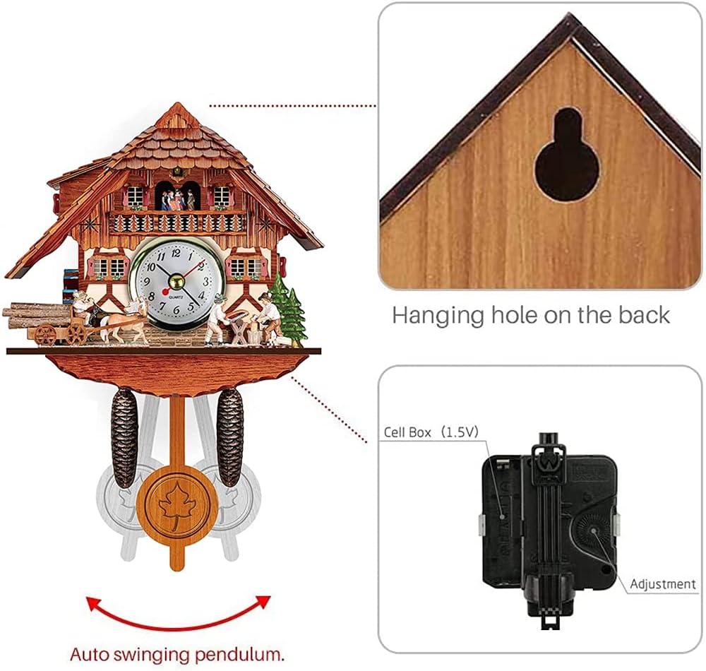Buy Cuckoo Clock, 6 inch Traditional Black Forest Cuckoo Clock with