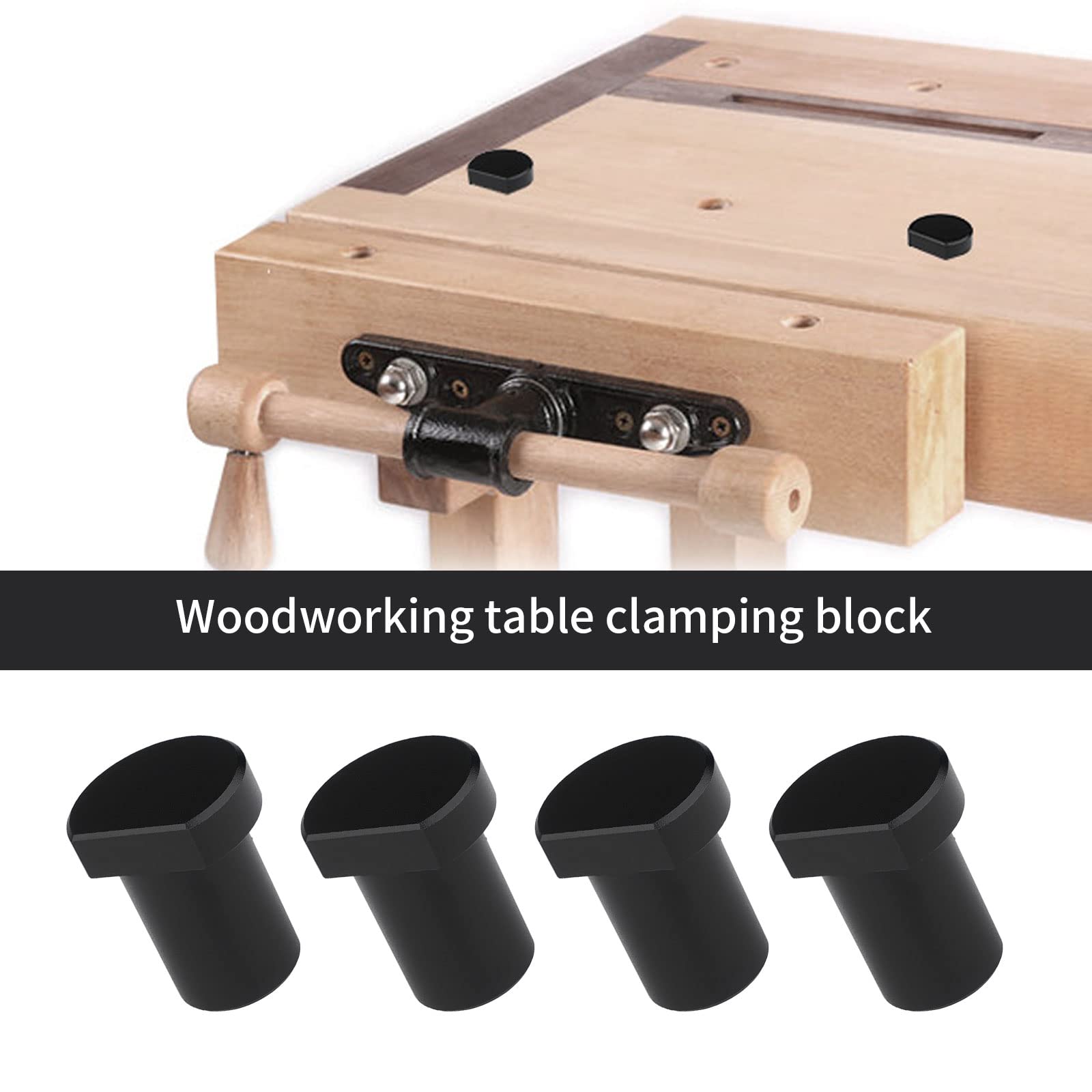 Gancio per panca in alluminio altamente resistente per guida a T, tavolo per lavorazione del legno, banco da lavoro, posizionamento, piallatura, tappo, adatto per cani da 20 mm (4 pezzi) (rosso