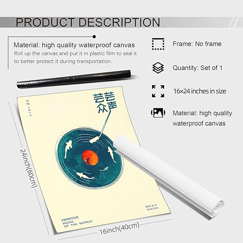 Miniatura 2 de Arte de pared japonés, póster de música japonesa retro, impresiones de imágenes de música japonesa, póster moderno de decoración Ukiyo-e para