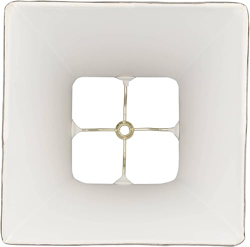 Miniatura 5 de Pantalla cuadrada pequeña gris peltre de 5.25 pulgadas superior x 10 pulgadas inferior x 9.5 pulgadas de alto (araña) de repuesto con arpa y remate