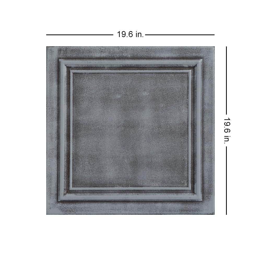 À LA MAISON CEILINGS R24 Line Art Foam Glue-up Ceiling Tile (256 sq. ft./Case), Pack of 96, Moss Gray