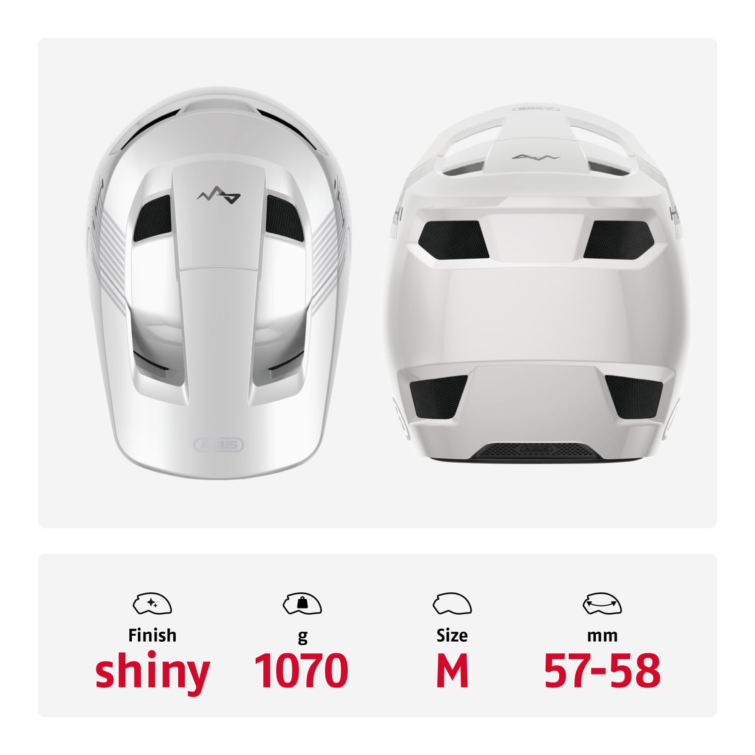 ABUS Downhill Helm HiDrop – ASTM-zertifizierter Fullface Helm mit ABS-Außenschale für MTB: Downhill, Enduro und Bikepark – für Erwachsene und Jugendliche