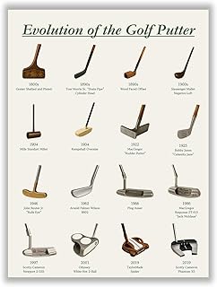Libemz, Evolution of the Golf Putter Poster - Unframed (12x16 inches) – Golf Decor, Man Cave Decor, Golf Wall Art, Posters for Room Aesthetic, Vintage Posters, Golf Gifts for Teen Boys Men Guys (Golf Putters)