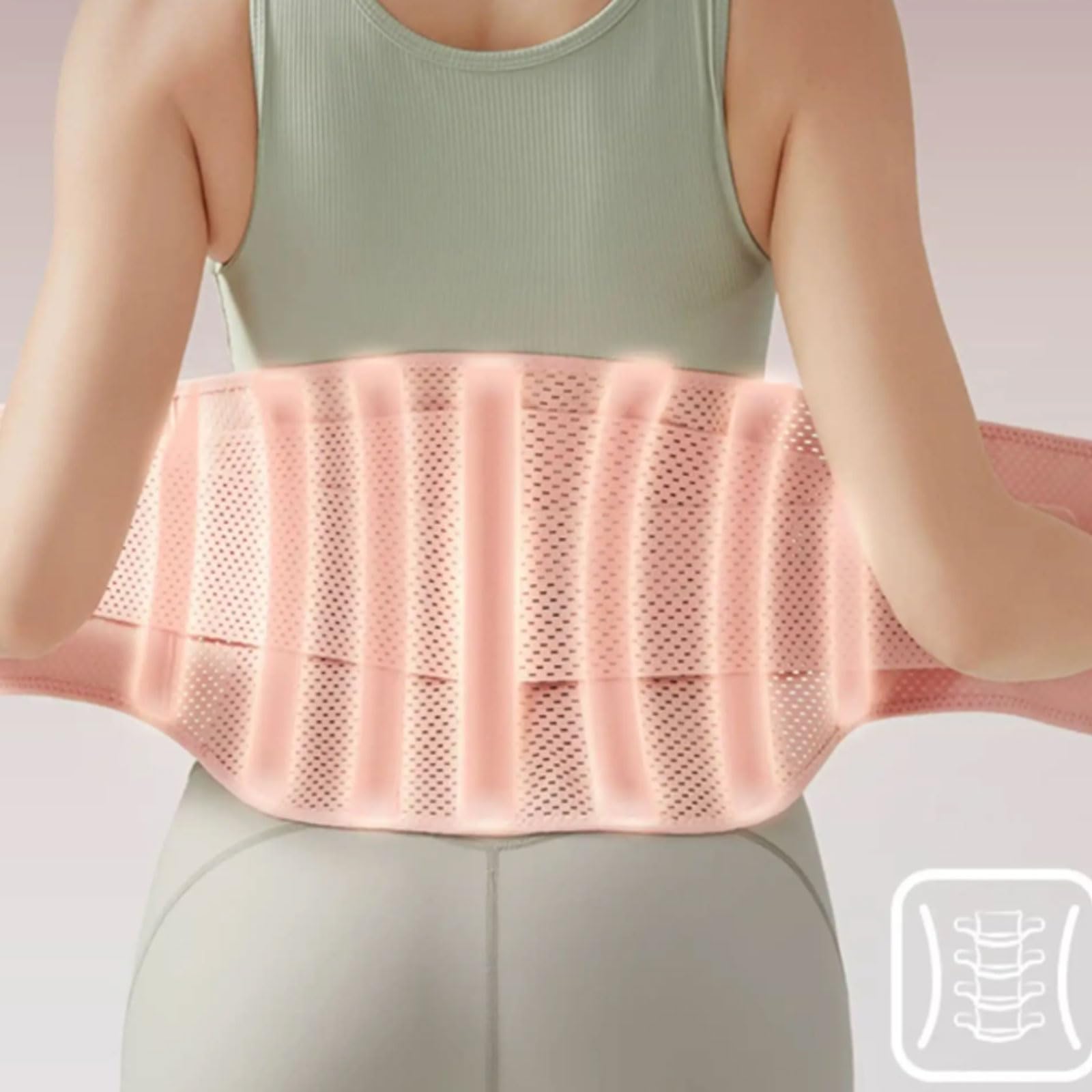 ,Nero,L,Supporto Lombare Compressivo Traspirante per Donne, Fascia Lombare Sportiva, Cintura Fitness per Allenamento, Controllo della Pancia, Cintura Snellente per la Vita